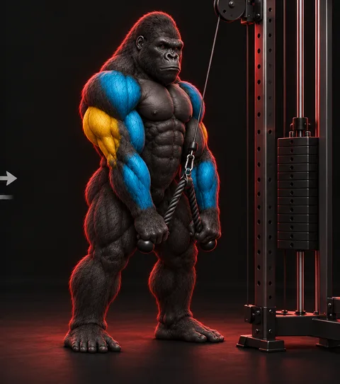 Rope Triceps Pushdown — Konum 2