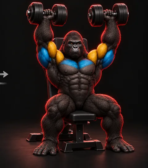 Seated Dumbbell Shoulder Press — Konum 2